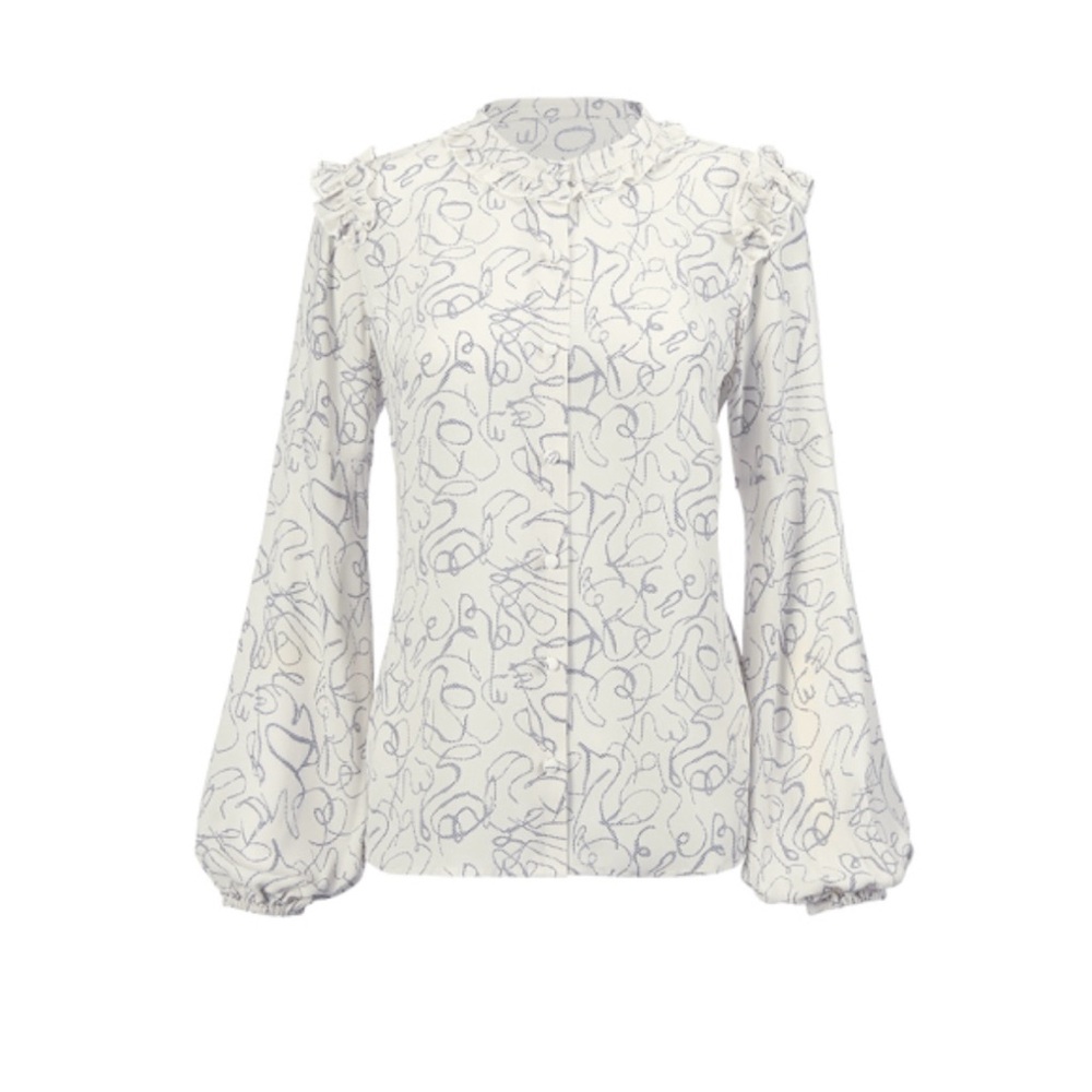 Cabi Ribbon Trim Blouse